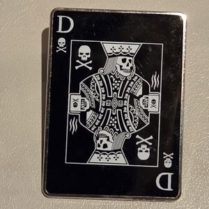 Black and White Playing Card Pin